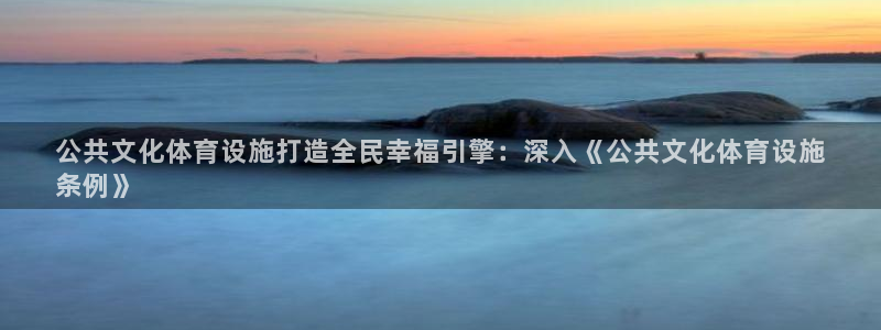 意昂体育3注册：公共文化体育设施打造全民幸福引擎：深