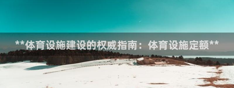 注册意昂3：**体育设施建设的权威指南：体育设施定额