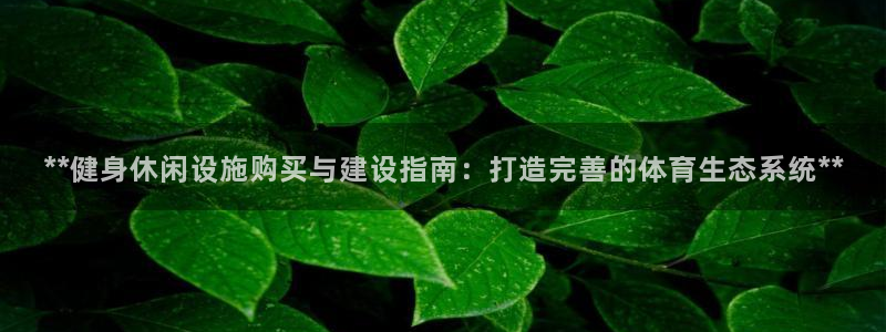 意昂体育3招商电话：**健身休闲设施购买与建设指南：